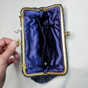 Bags - Blue Beaded Clutch/Handbag Bags - Blue Beaded Clutch/Handbag